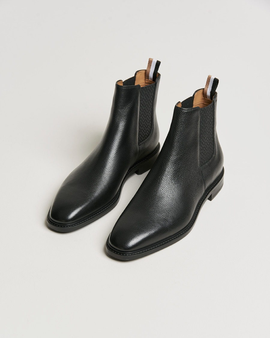 Men | BOSS Lisbon Leather Chelsea Boots Black | BOSS BLACK | BOSS Lisbon Leather Chelsea Boots Black