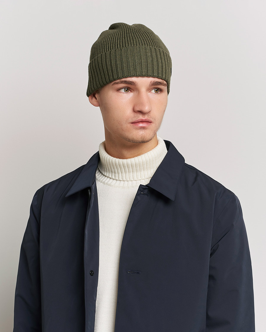 Men | BOSS Fati Beanie Open Green | BOSS BLACK | BOSS Fati Beanie Open Green