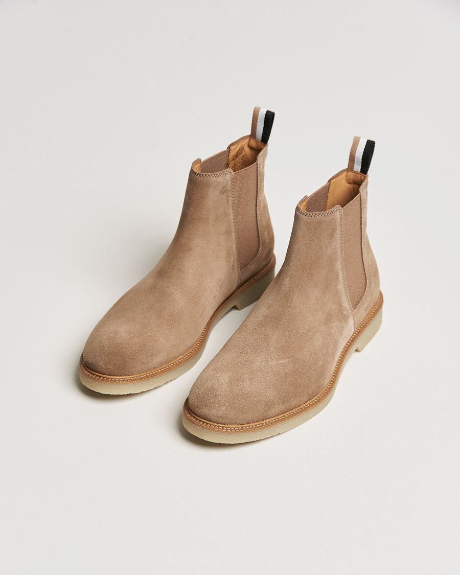 Men | Shoes | BOSS | Tunley Suede Chelsea Boots Light Beige