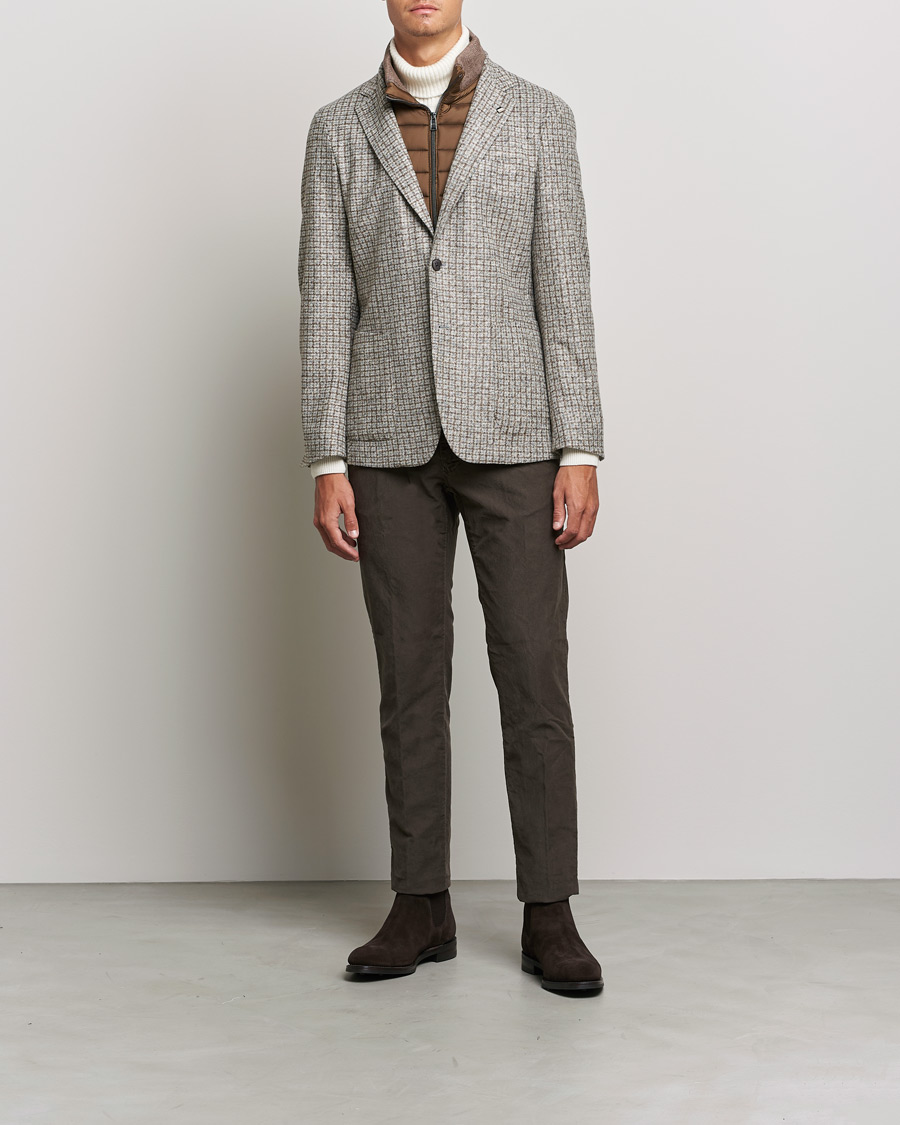 Men | Blazers | BOSS BLACK | Hanry Wool Checked Patch Pocket Blazer Silver