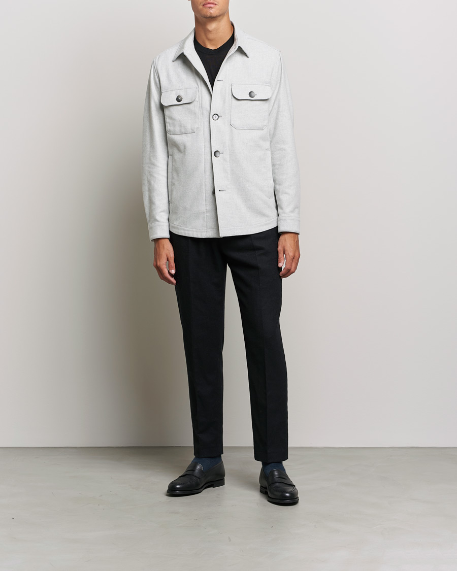Men | Shirts | BOSS BLACK | Carper Overshirt Open Grey