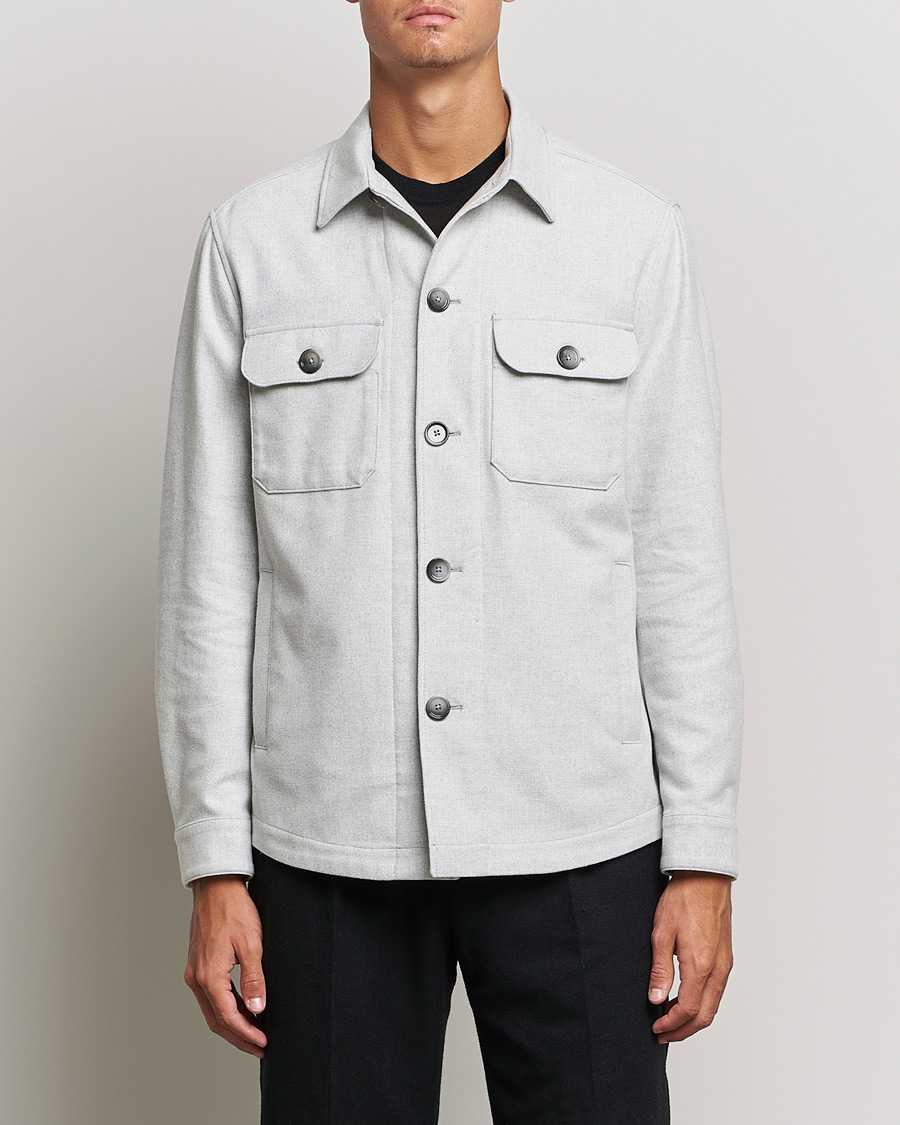 Men | Shirts | BOSS BLACK | Carper Overshirt Open Grey