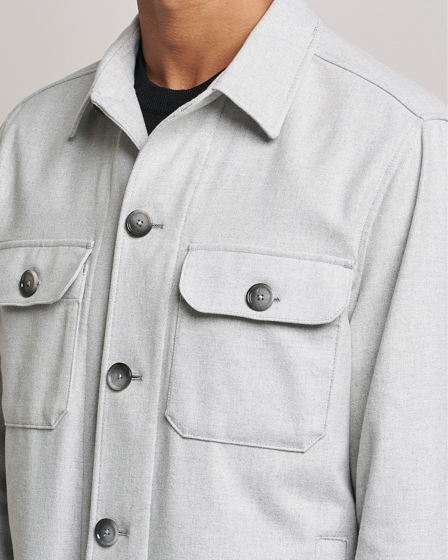 Men | Shirts | BOSS BLACK | Carper Overshirt Open Grey