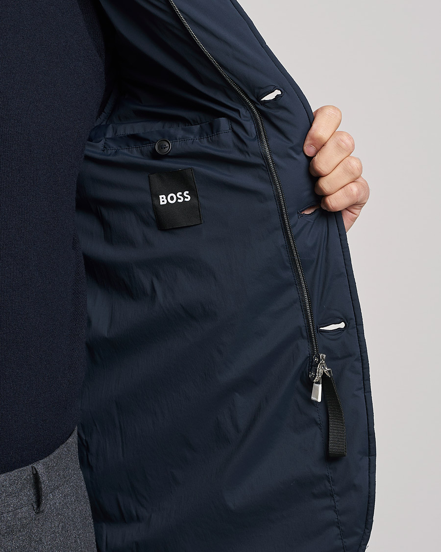 Men | Coats & Jackets | BOSS BLACK | Hanry Padded Blazer Jacket Dark Blue