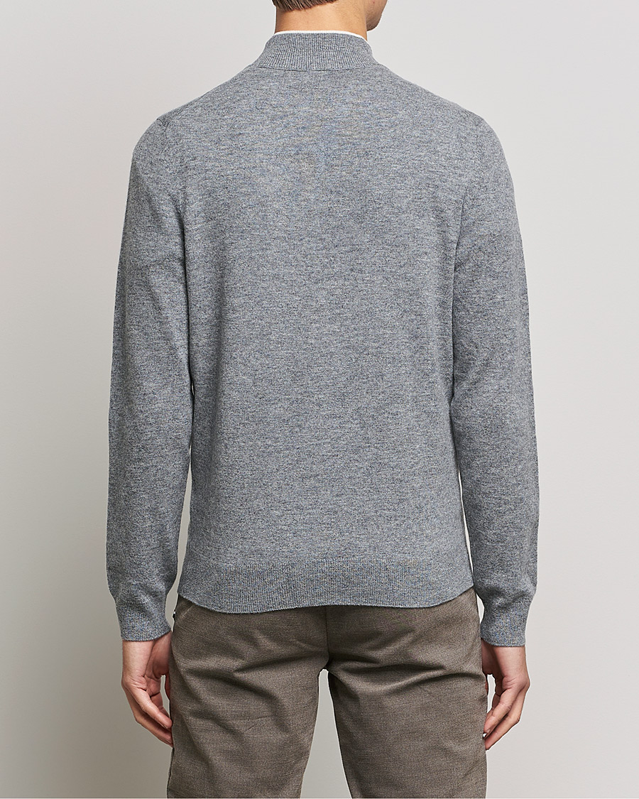 Men | Sweaters & Knitwear | BOSS BLACK | Barlo Lambswool Half Zip Silver