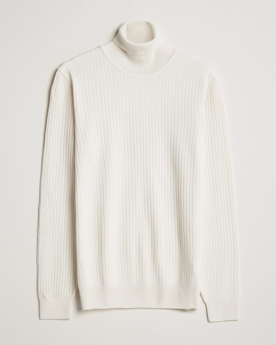 Men | Sweaters & Knitwear | BOSS BLACK | Lanerio Chunky Structured Polo Open White