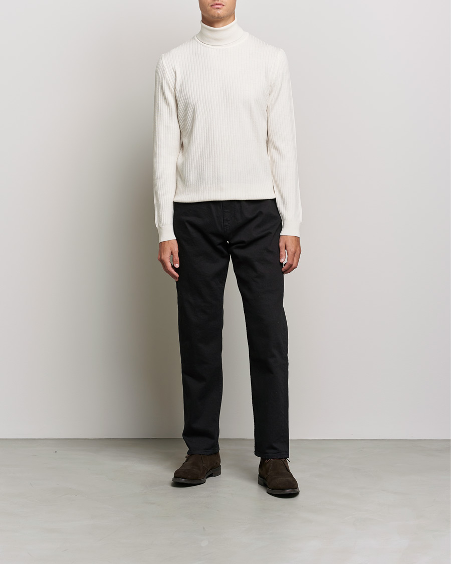 Men | Sweaters & Knitwear | BOSS BLACK | Lanerio Chunky Structured Polo Open White
