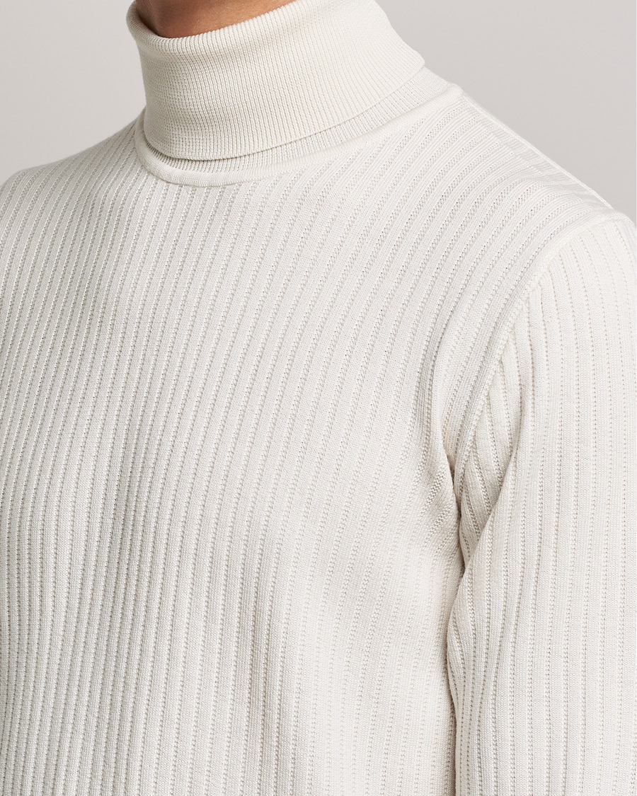 Men | Sweaters & Knitwear | BOSS BLACK | Lanerio Chunky Structured Polo Open White