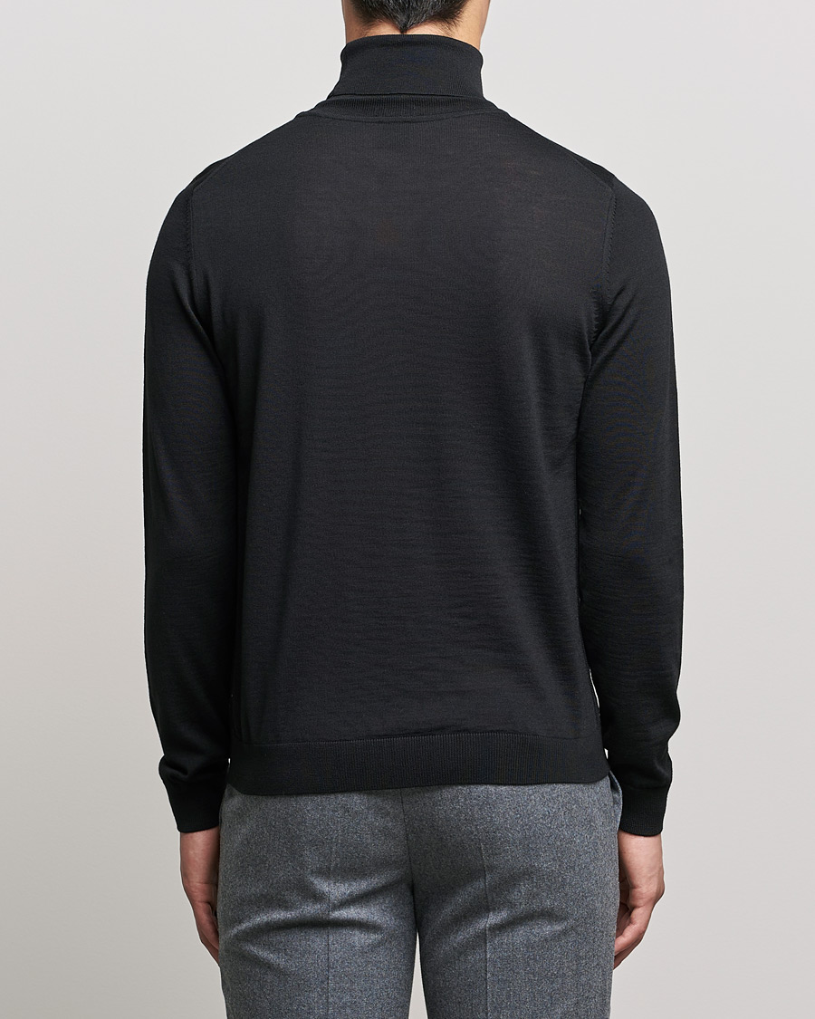 Men | Sweaters & Knitwear | BOSS BLACK | Musso Merino Polo Black