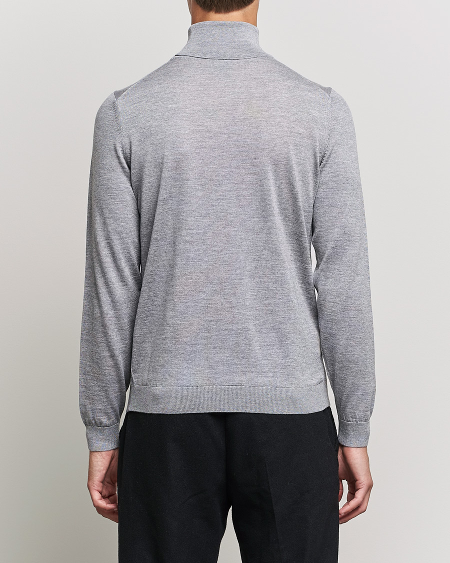 Men | Sweaters & Knitwear | BOSS BLACK | Musso Merino Polo Silver