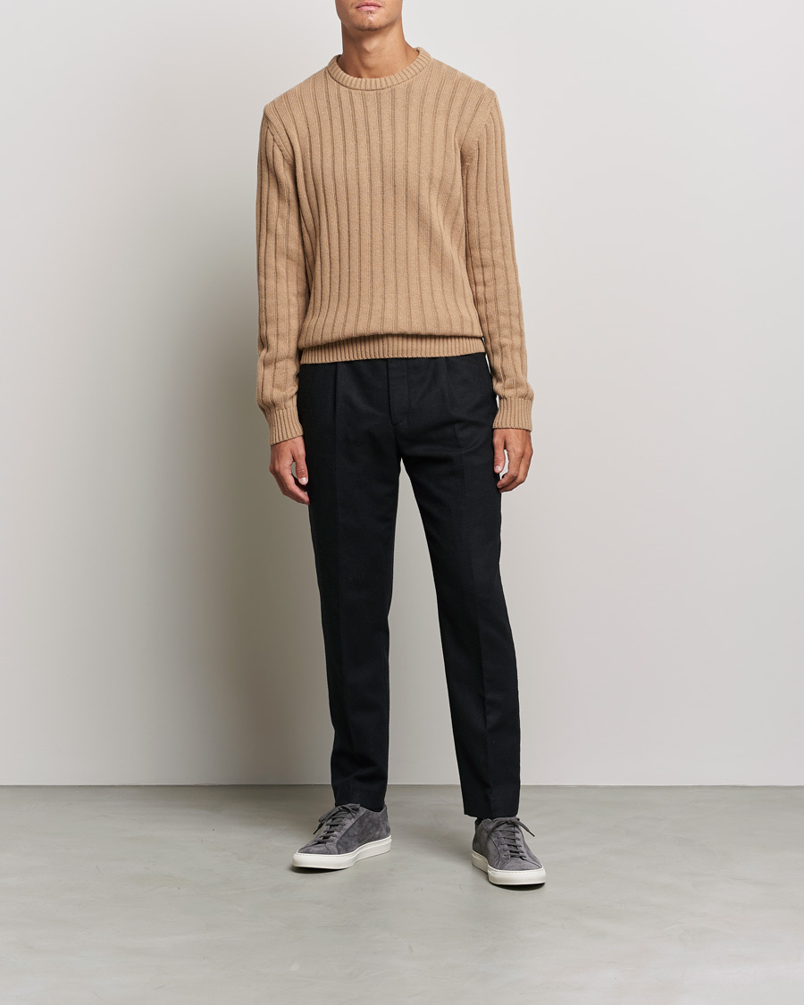 Men | Sweaters & Knitwear | BOSS | Laaron Strucktured Knitted Sweater Medium Beige