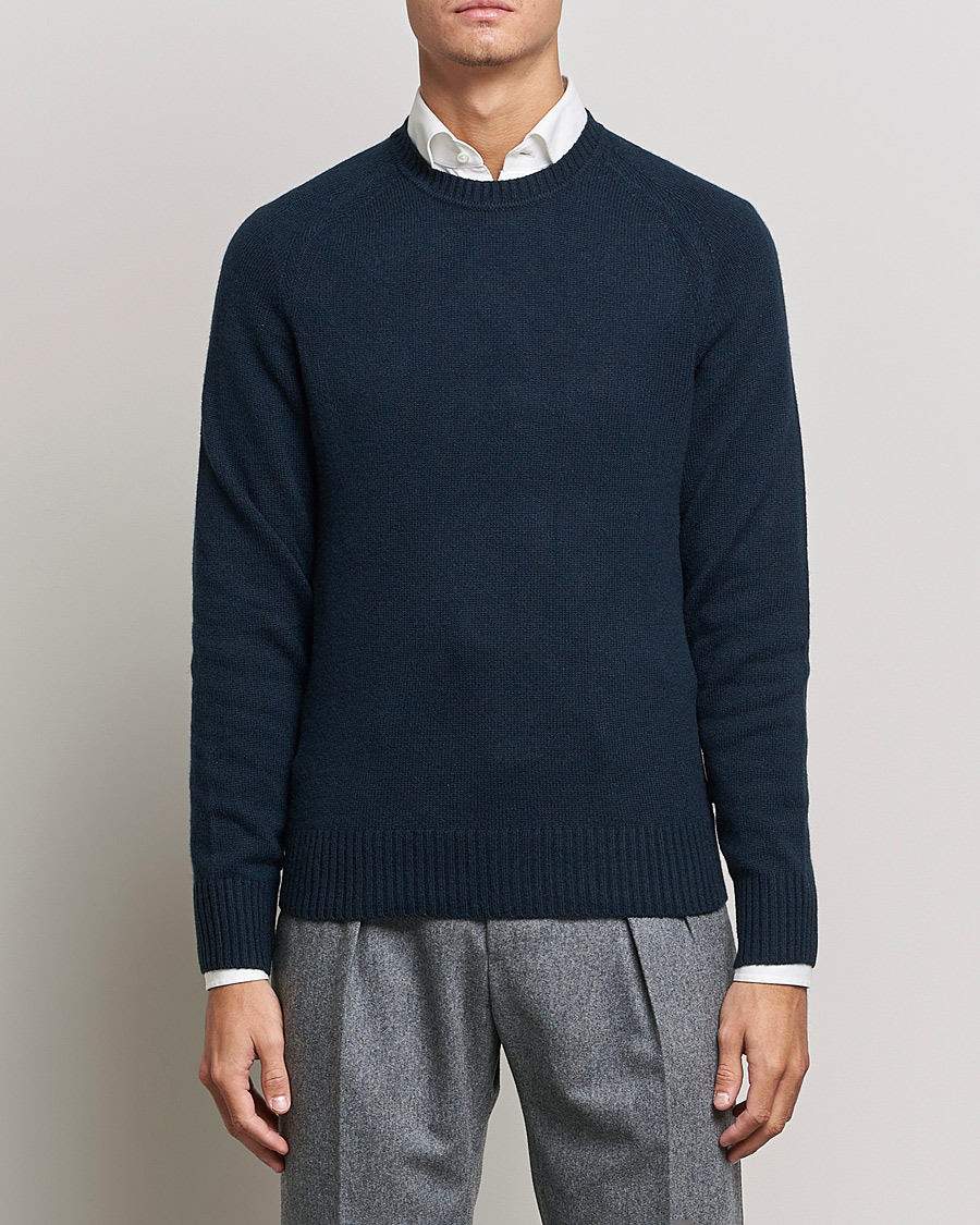Men | Sweaters & Knitwear | BOSS BLACK | BOSS Lolive Knitted Sweater Dark Blue