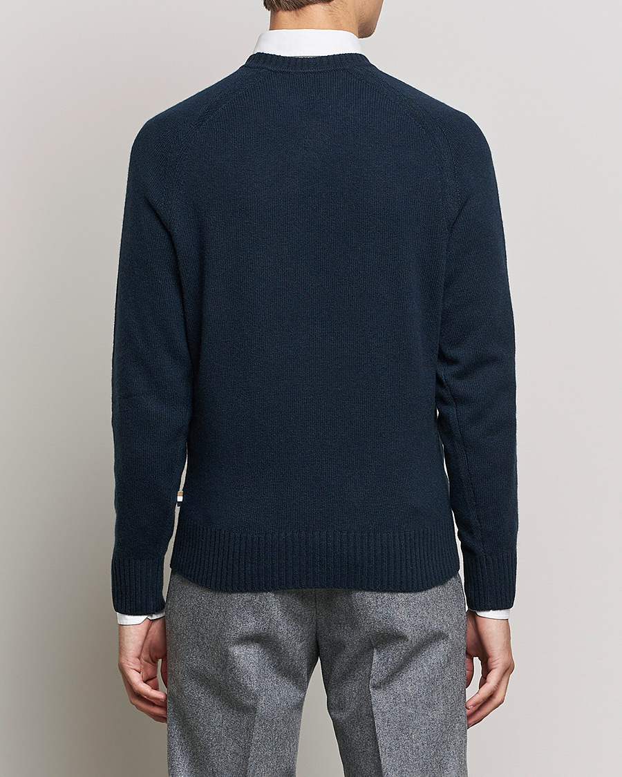 Men | Sweaters & Knitwear | BOSS BLACK | BOSS Lolive Knitted Sweater Dark Blue