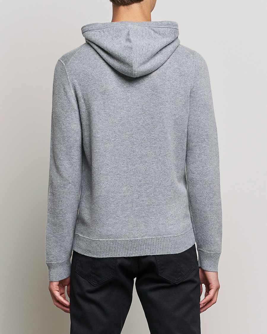 Men | Sweaters & Knitwear | BOSS BLACK | BOSS Tailored Luxus Cashmere Hoodie Silver