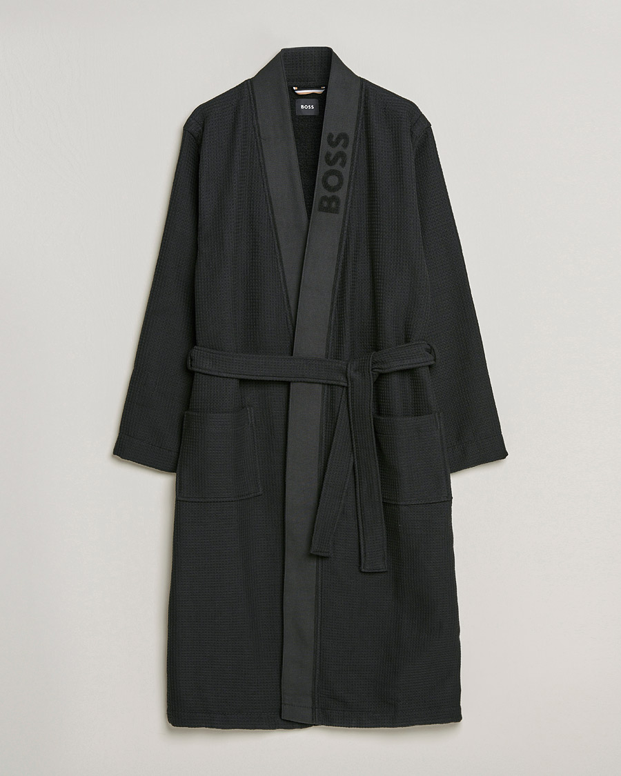 Men | Pyjamas & Robes | BOSS BLACK | BOSS Waffle Kimono Black