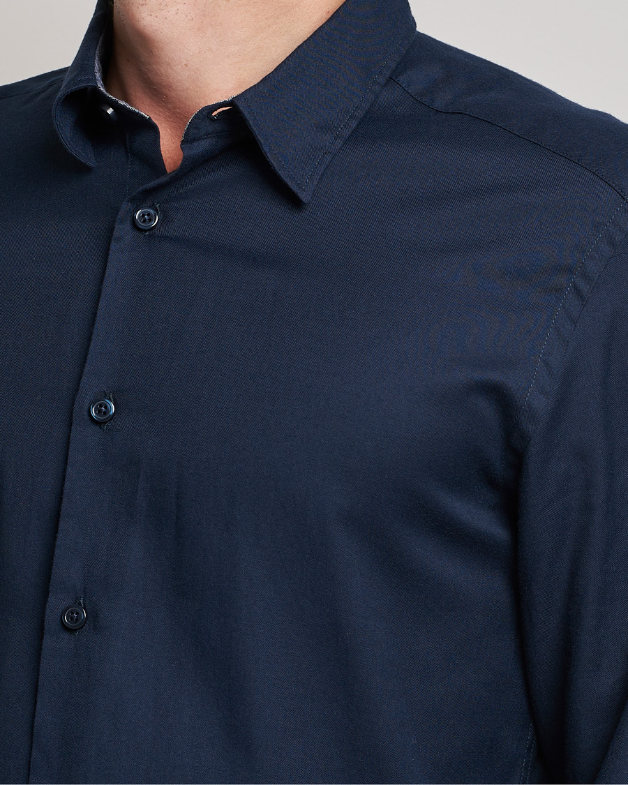 Men | Shirts | BOSS BLACK | Liam Flannel Shirt Dark Blue