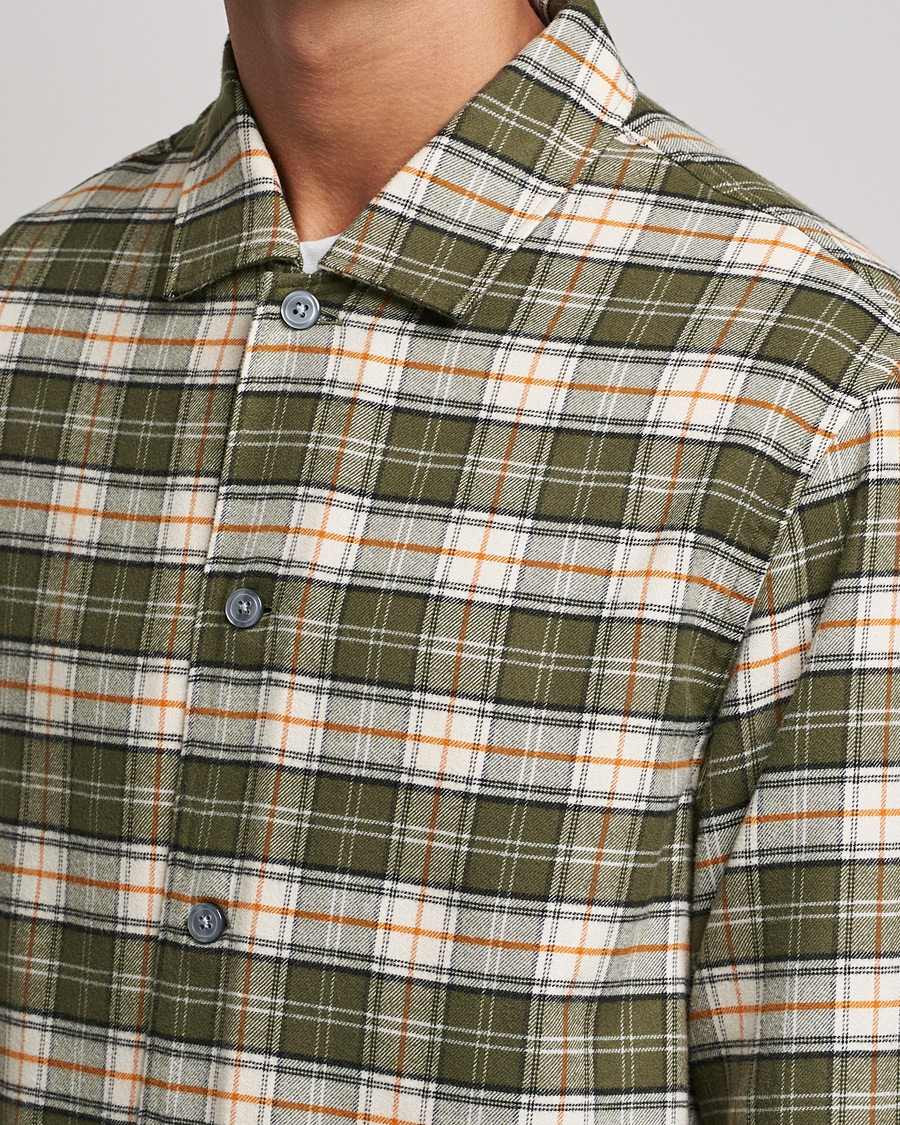Men | Shirts | BOSS BLACK | Nolan Check Flannel Shirt Open Green