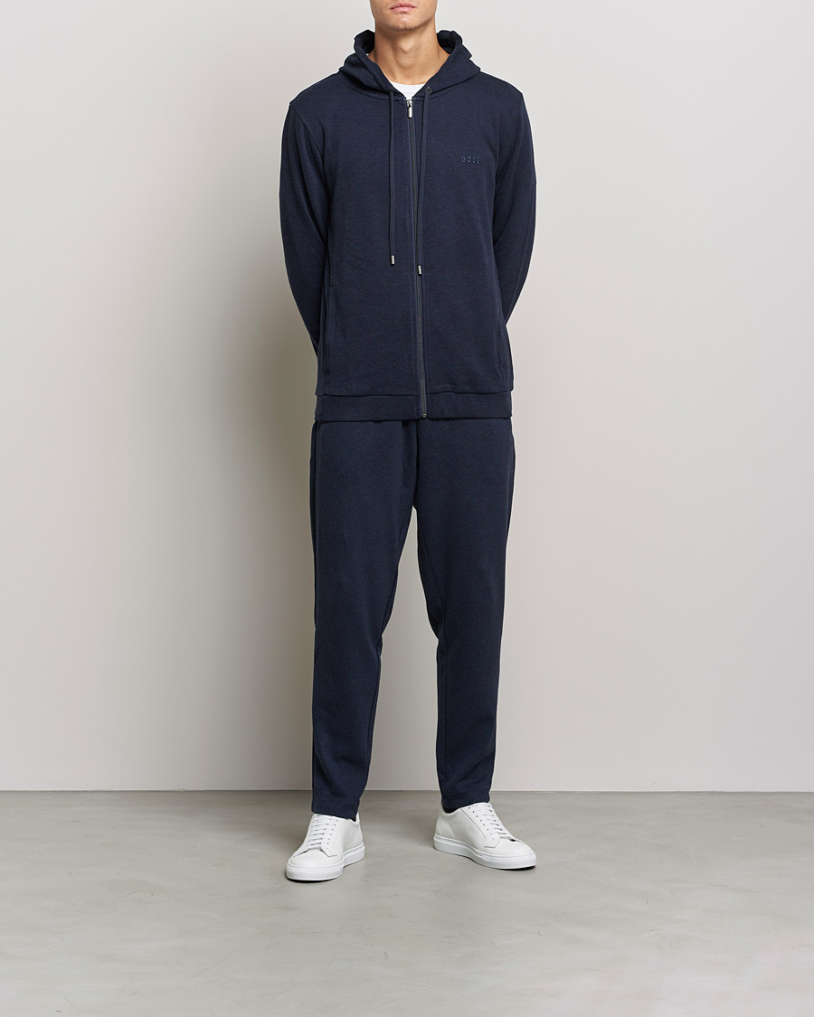 Men | Trousers | BOSS BLACK | BOSS Cashmere Sweatpants Dark Blue