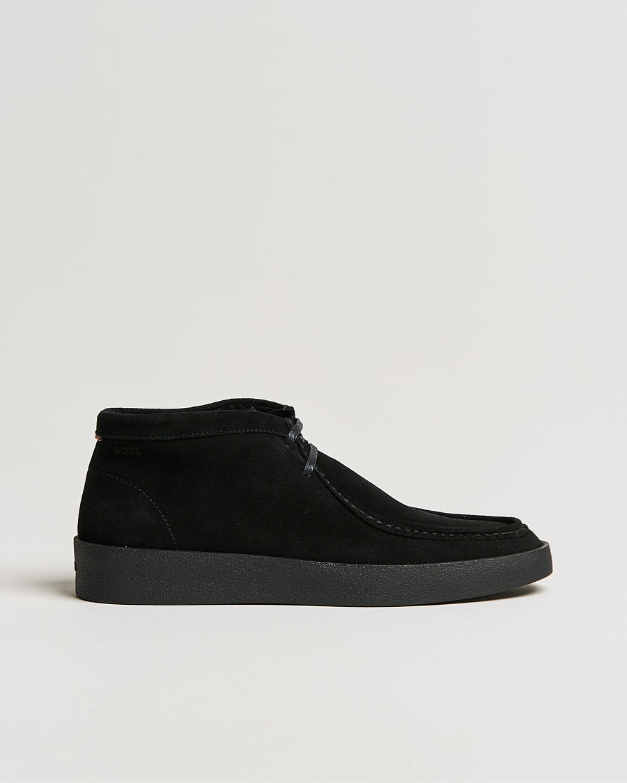 Men |  | BOSS | Clay Suede Chukka Sneaker Boot Black