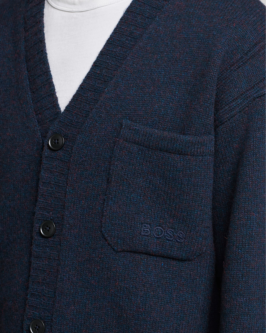 Men | Sweaters & Knitwear | BOSS ORANGE | BOSS Casual Kouzzle Knitted Cardigan Dark Blue