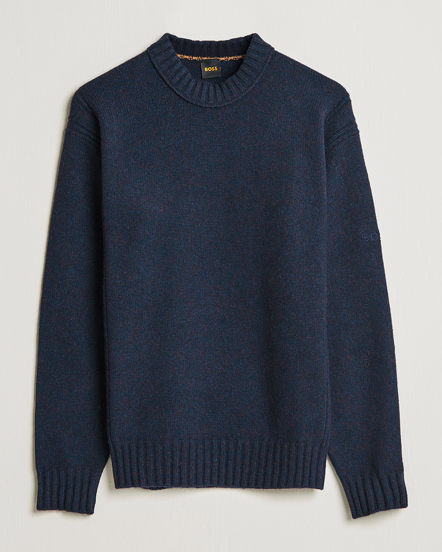 Men |  | BOSS Casual | Ashetland Knitted Sweater Dark Blue