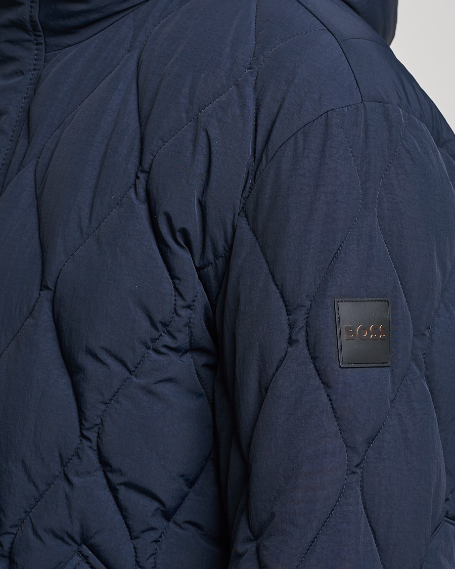Men | Coats & Jackets | BOSS ORANGE | Onlet Quilted Down Jacket Dark Blue