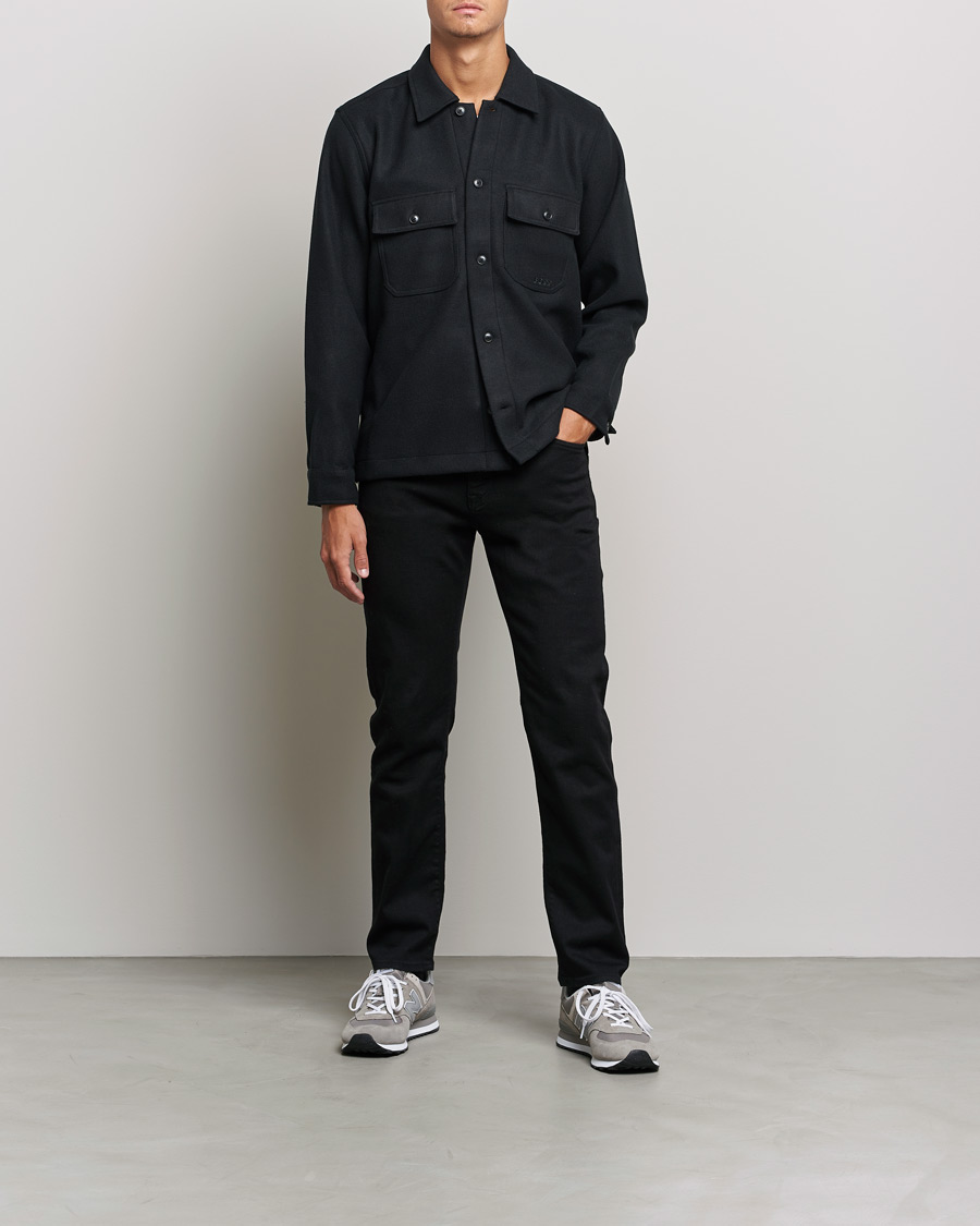 Men | Shirts | BOSS ORANGE | Lovvo Pocket Overshirt Black