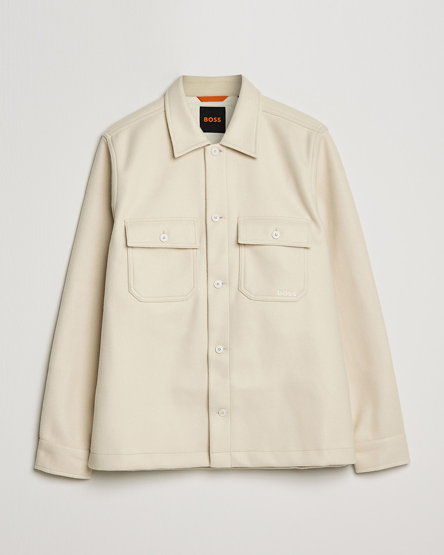 Men | Shirts | BOSS ORANGE | Lovvo Pocket Overshirt Open White