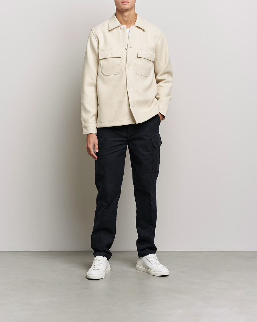 Men | Spring Jackets | BOSS Casual | Lovvo Pocket Overshirt Open White