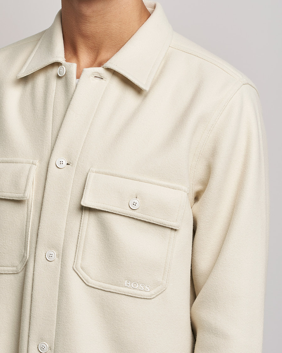 Men | Shirts | BOSS ORANGE | Lovvo Pocket Overshirt Open White