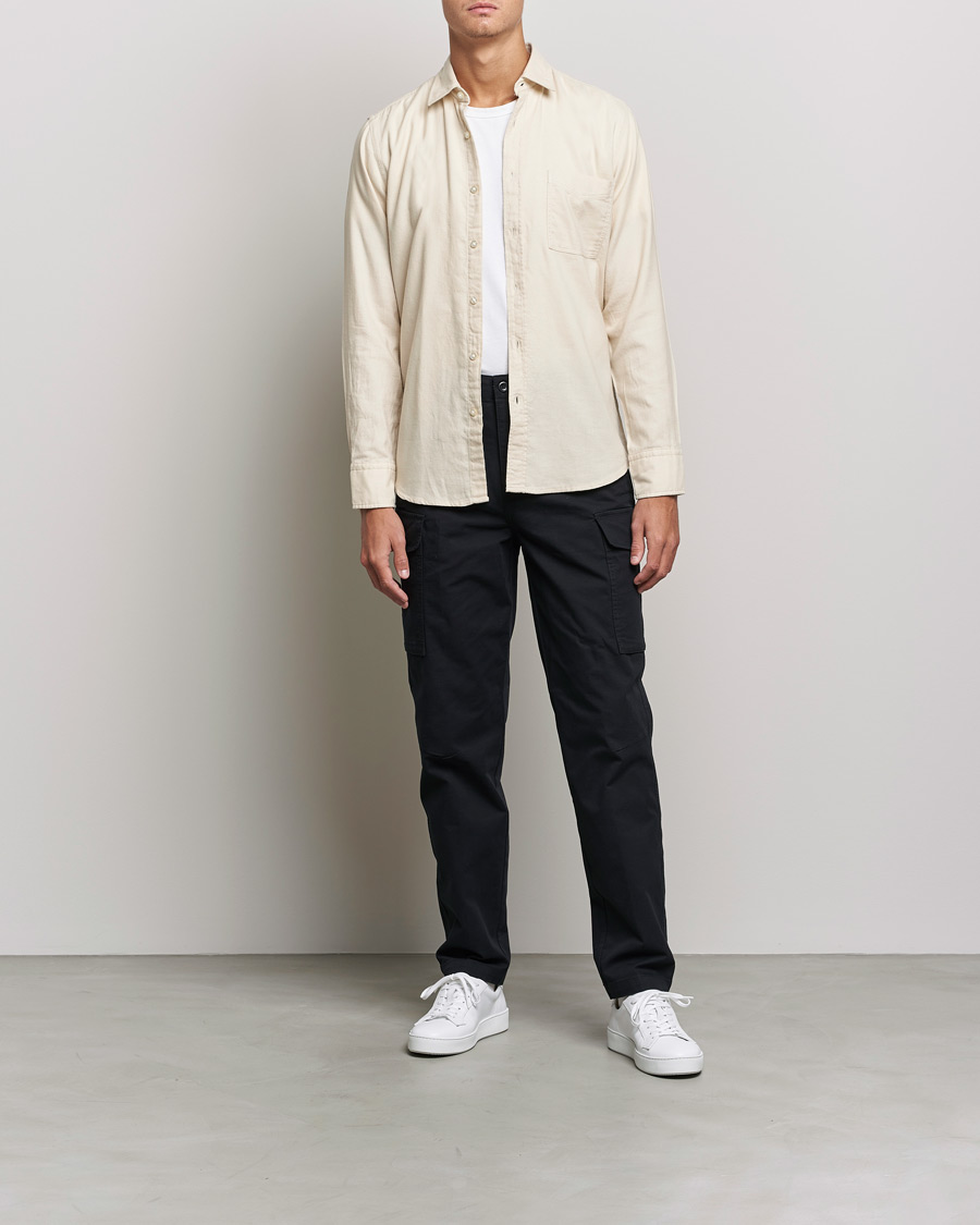 Men | Flannel Shirts | BOSS Casual | Relegant Flannel Shirt Open White