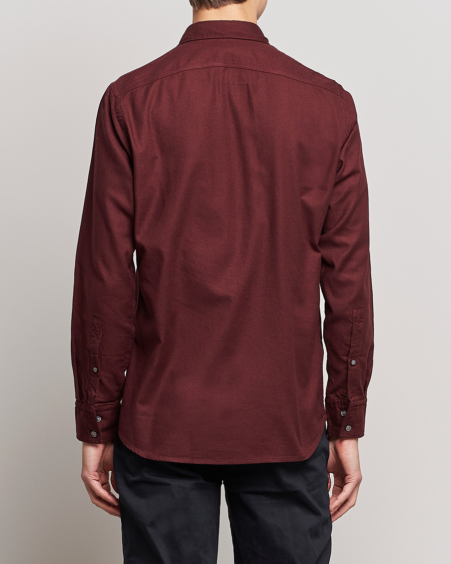 Men | Shirts | BOSS ORANGE | Relegant Flannel Shirt Dark Red