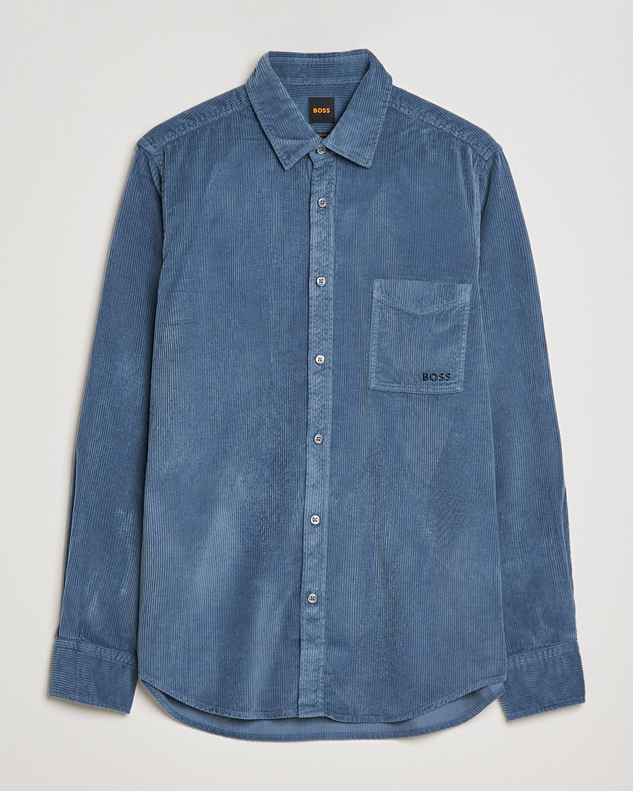 Men |  | BOSS Casual | Relegant Corduroy Shirt Bright Blue