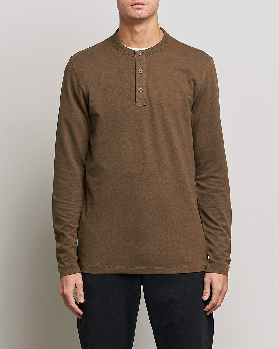 Men | Sweaters & Knitwear | BOSS ORANGE | Teetwill Henley Dark Green