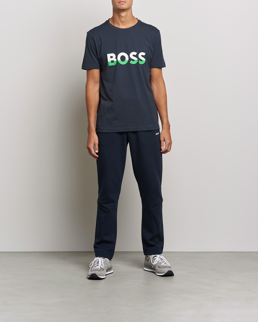 Men | Trousers | BOSS GREEN | BOSS Athleisure Hadim Sweatpants Dark Blue