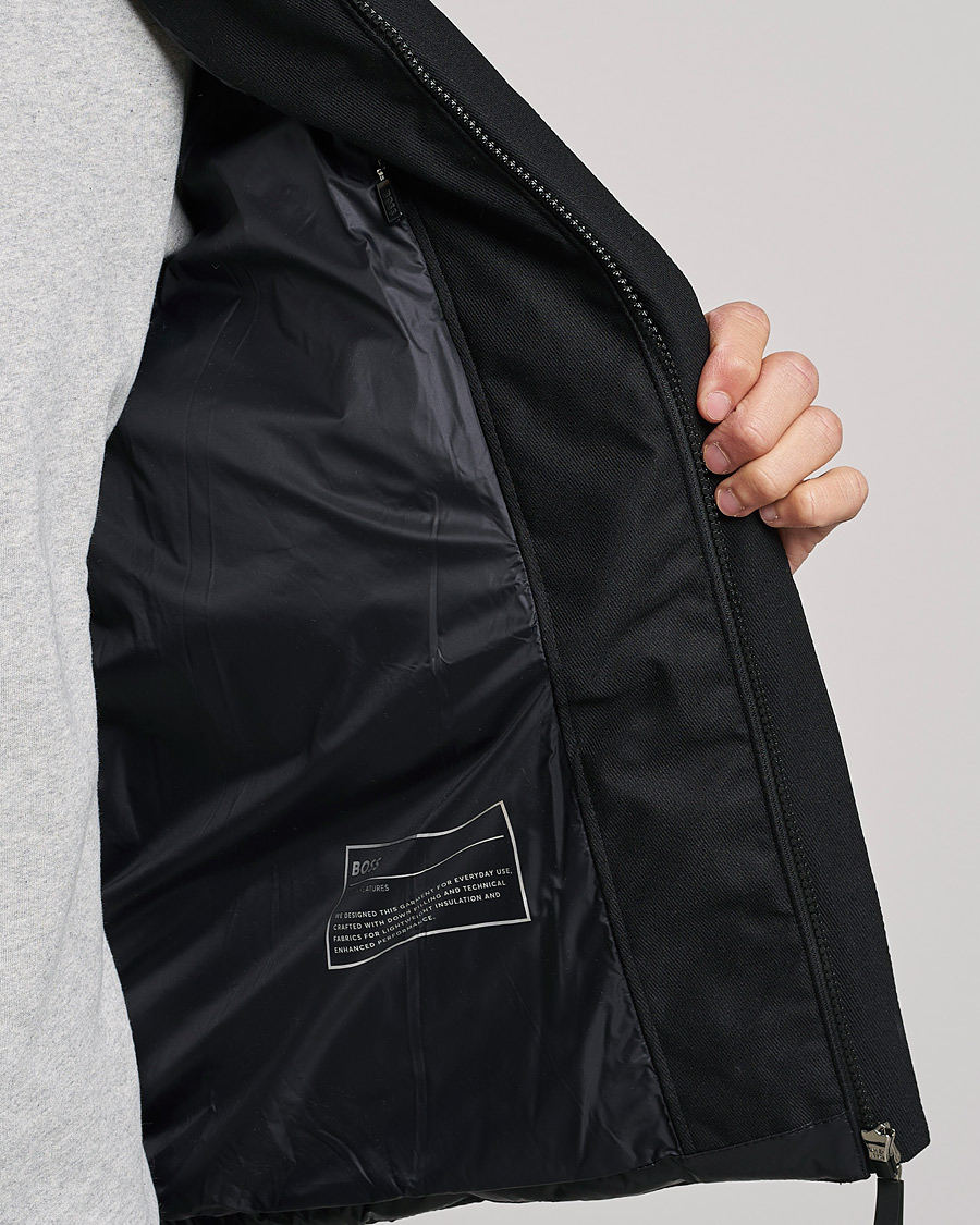 Men | Coats & Jackets | BOSS GREEN | Bergen Semi Glossy Down Jacket Black