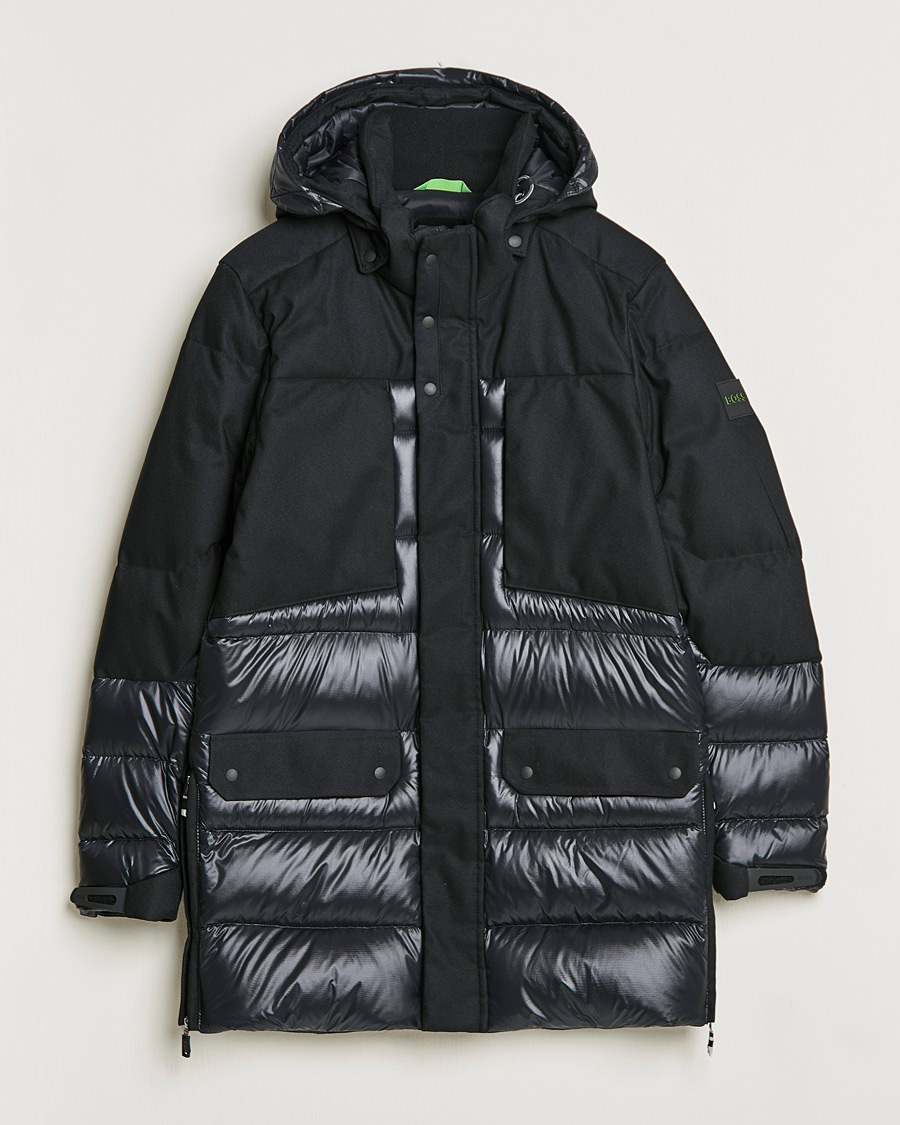 Men | Coats & Jackets | BOSS GREEN | Arviko Semi Glossy Down Parka Black