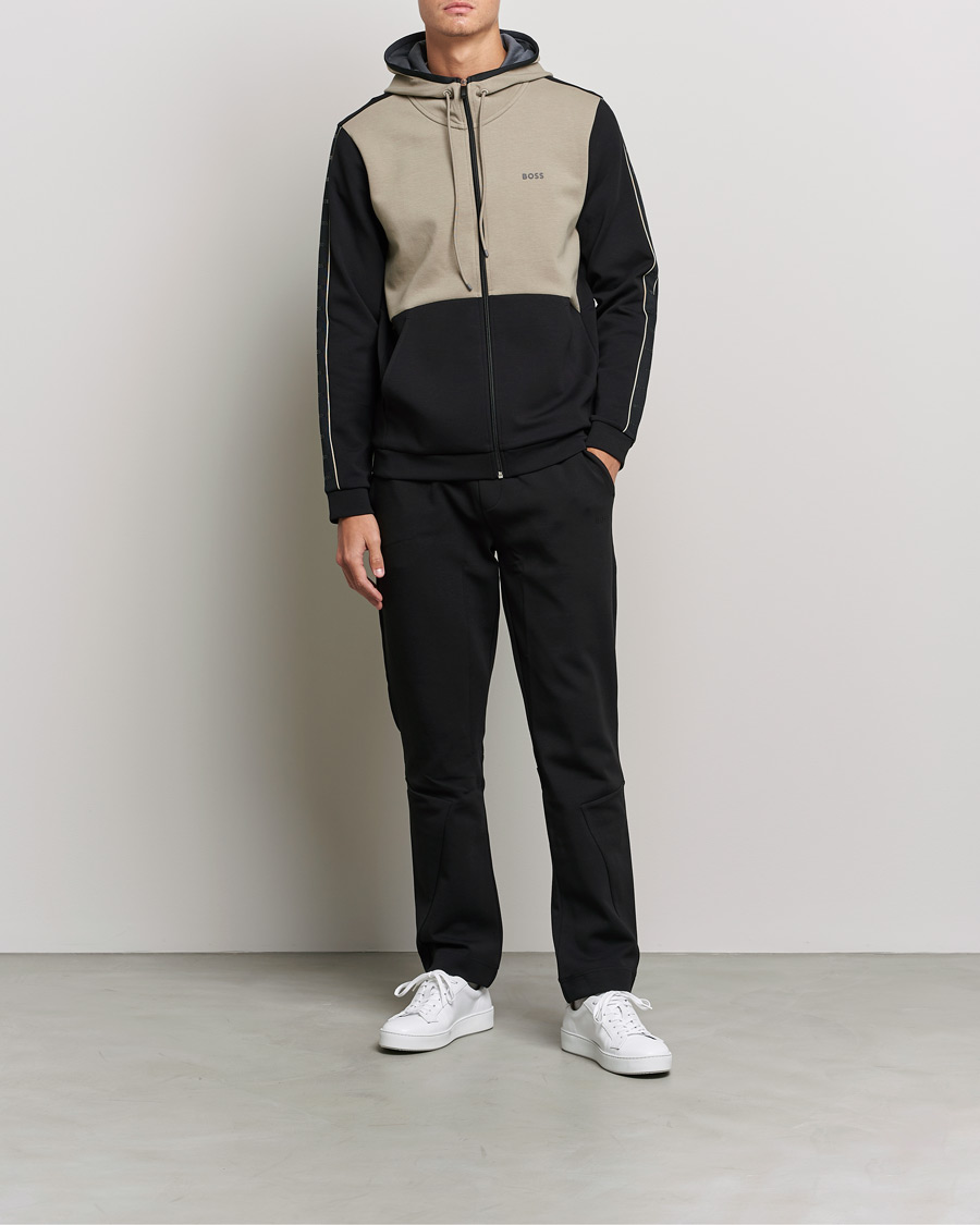 Men | Sweaters & Knitwear | BOSS GREEN | Saggy Full Zip Hoodie Black