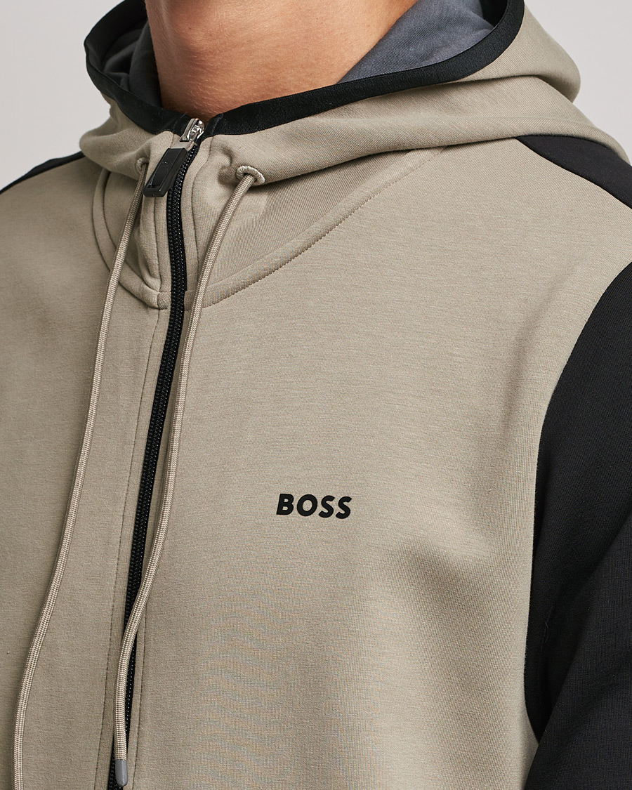Men | Sweaters & Knitwear | BOSS GREEN | Saggy Full Zip Hoodie Black