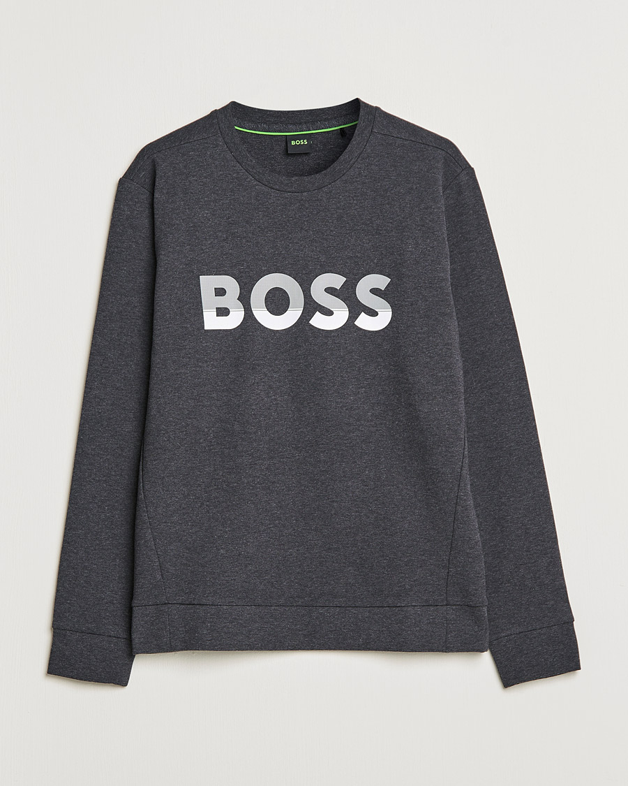 Men | Sweaters & Knitwear | BOSS GREEN | BOSS Athleisure Salbo Logo Sweatshirt Medium Grey