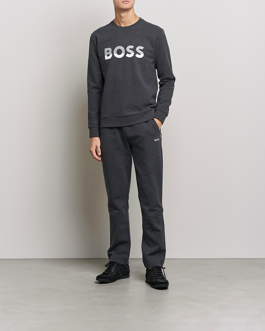 Men | Sweaters & Knitwear | BOSS GREEN | BOSS Athleisure Salbo Logo Sweatshirt Medium Grey
