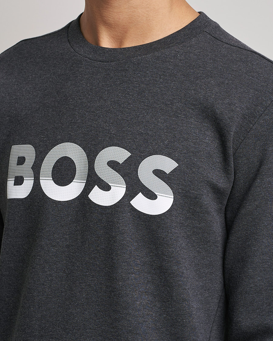 Men | Sweaters & Knitwear | BOSS GREEN | BOSS Athleisure Salbo Logo Sweatshirt Medium Grey