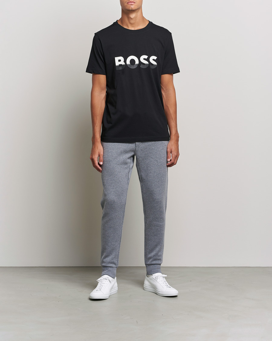 Men |  | BOSS Athleisure | Logo Crew Neck T-Shirt Black