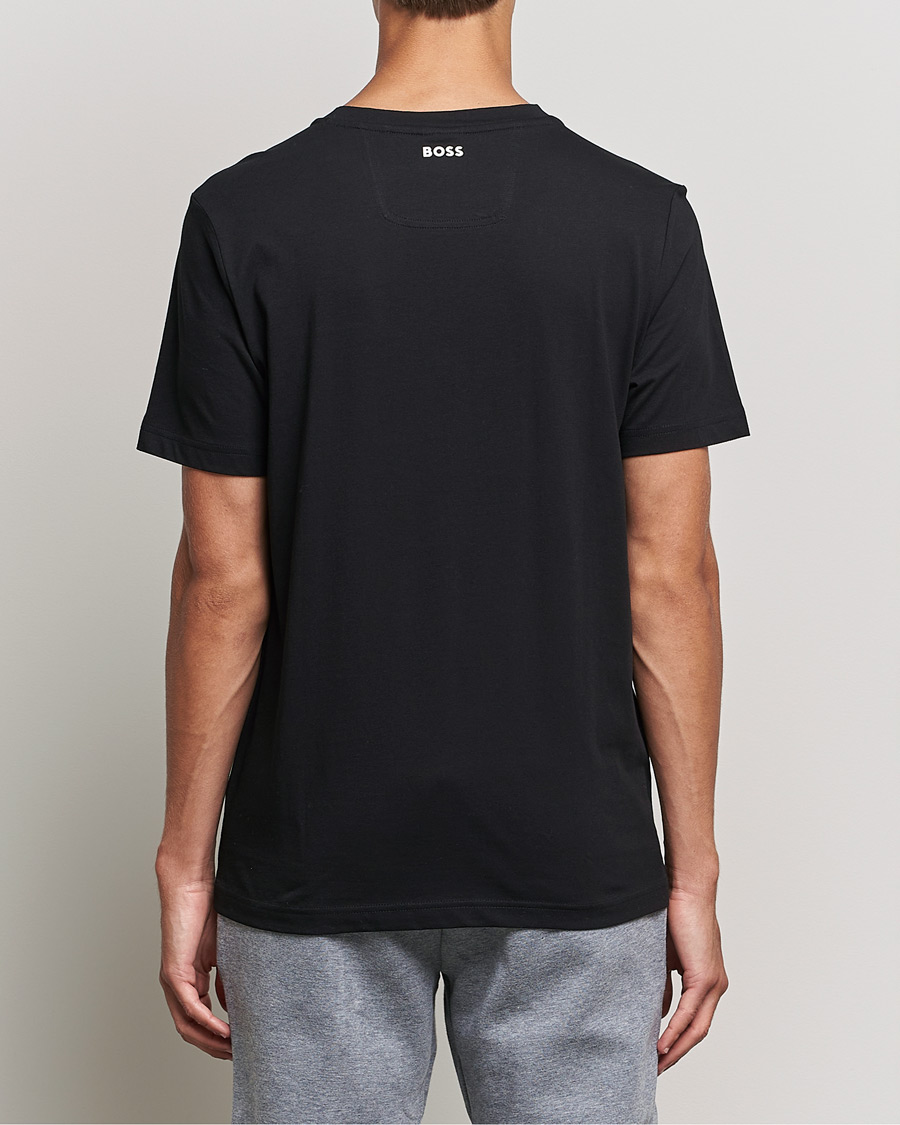 Men | T-Shirts | BOSS GREEN | Logo Crew Neck T-Shirt Black