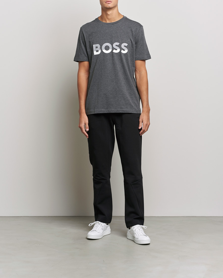 Men | T-Shirts | BOSS Athleisure | Logo Crew Neck T-Shirt Medium Grey