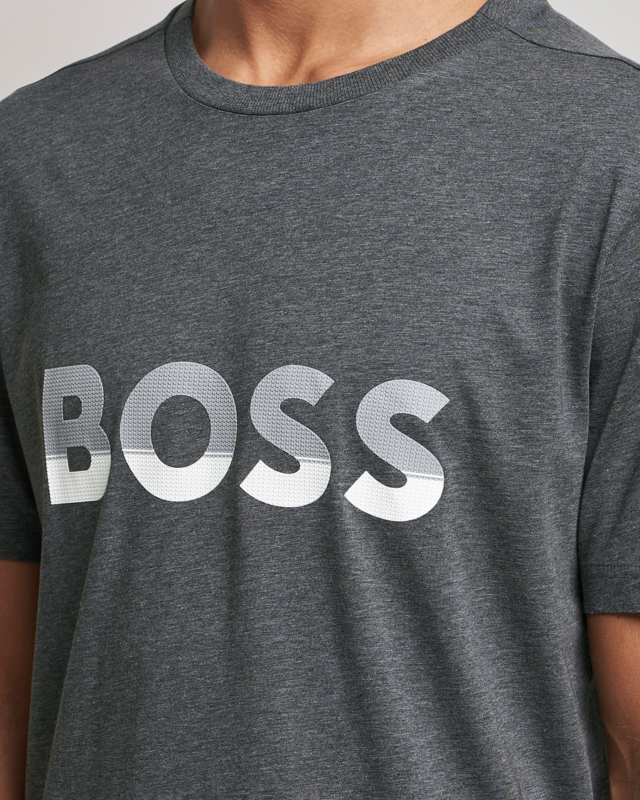 Men | T-Shirts | BOSS Athleisure | Logo Crew Neck T-Shirt Medium Grey