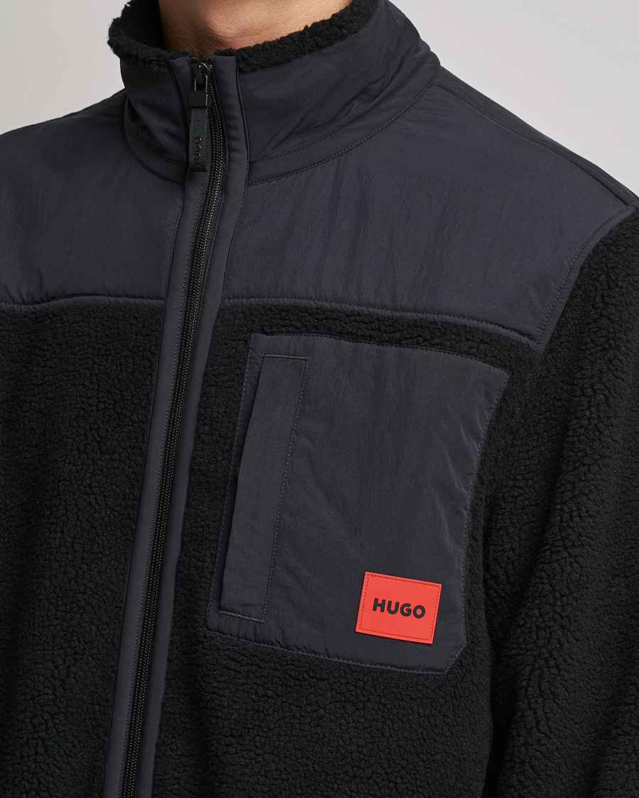 Men | Sweaters & Knitwear | HUGO | Demongras Teddy Full Zip Black