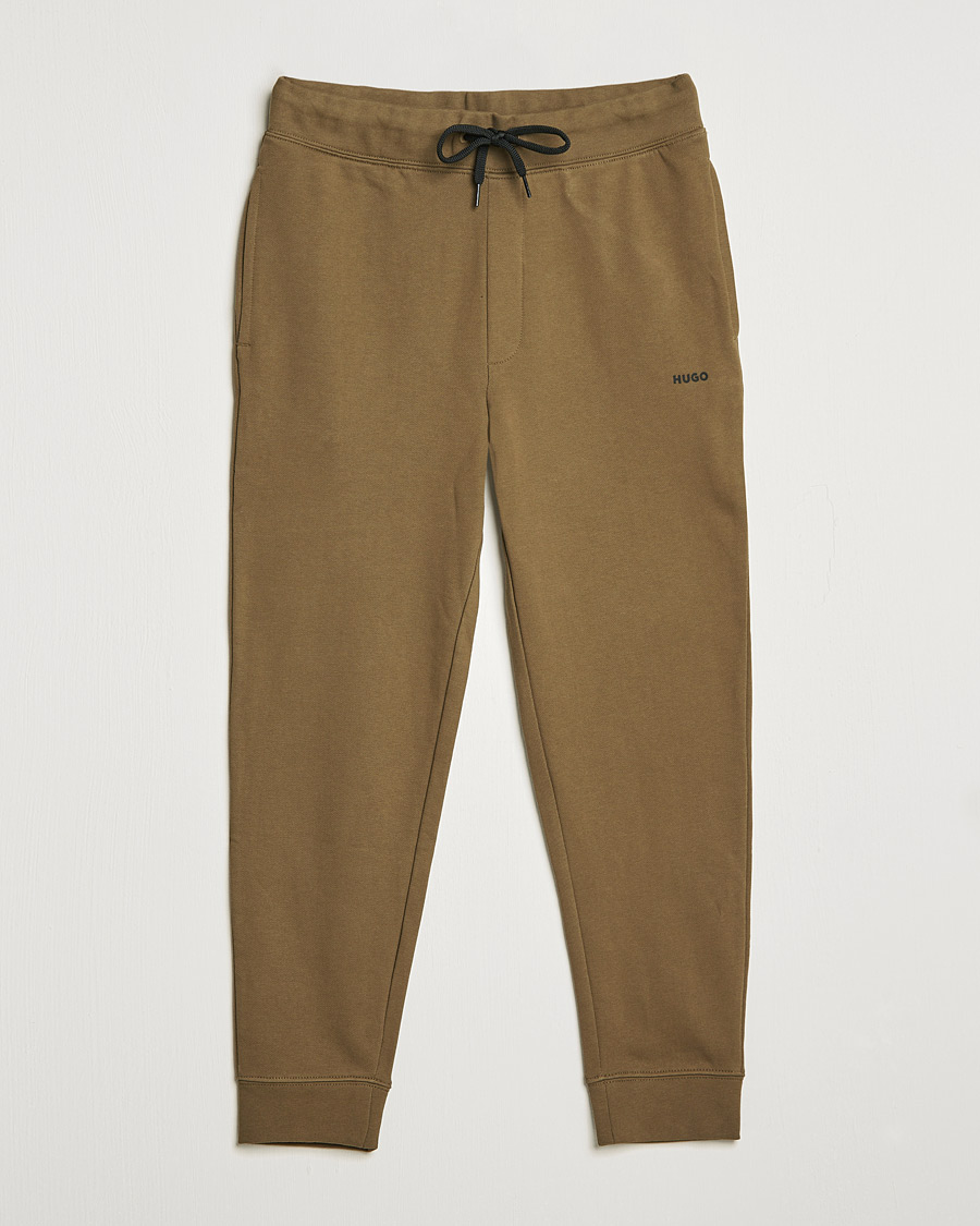 Men | Trousers | HUGO | Dayote Logo Sweatpants Dark Green