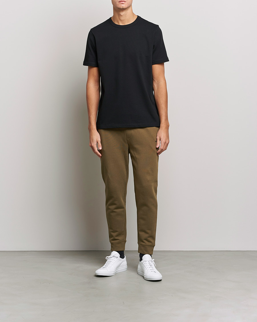 Men | Trousers | HUGO | Dayote Logo Sweatpants Dark Green