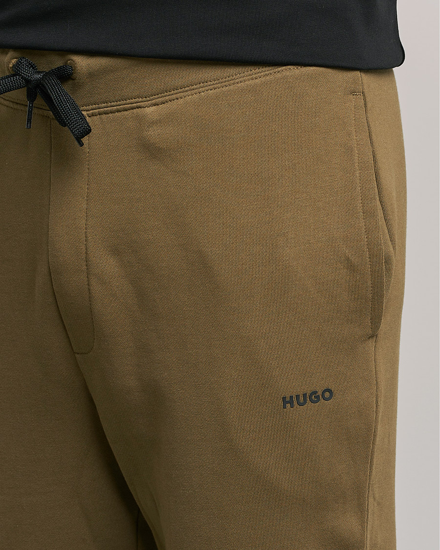 Men | Trousers | HUGO | Dayote Logo Sweatpants Dark Green